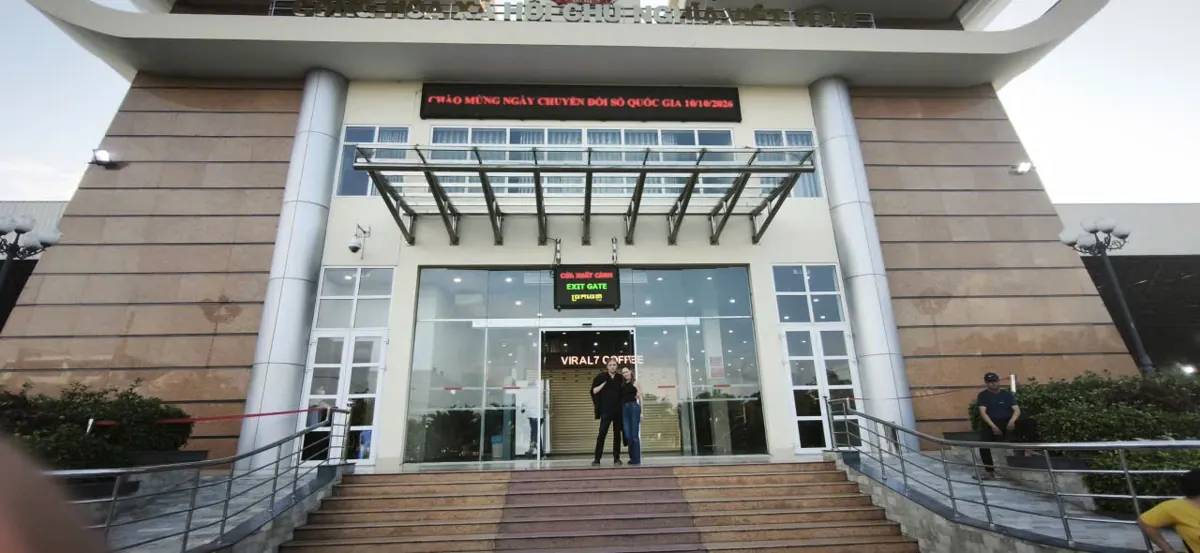 Entrance of a border checkpoint building